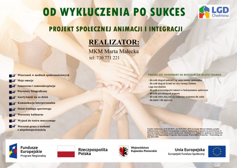 plakat projektu od wykluczenia po sukces